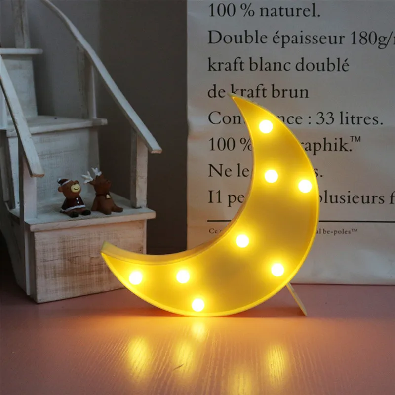 Luminaria 3D Marquee Единорог Фламинго Микки Настольный светодиодный светильник любовь детский ночной Светильник Звезда Луна облако сердце декор в виде оленя буквы