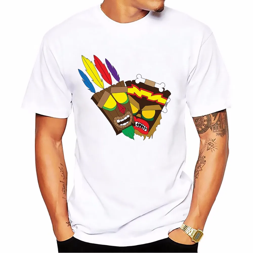 crash bandicoot Mask funny t shirt men jollypeach brand Summer new Casual tee homme Breathable tshirt Plus Size t-shirt | Мужская одежда