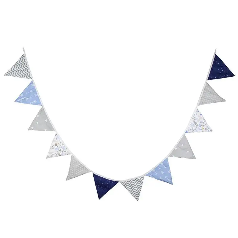 12 флагов 3 2 м скандинавские Ins двусторонний набивной хлопковой ткани Bunting Pennant |