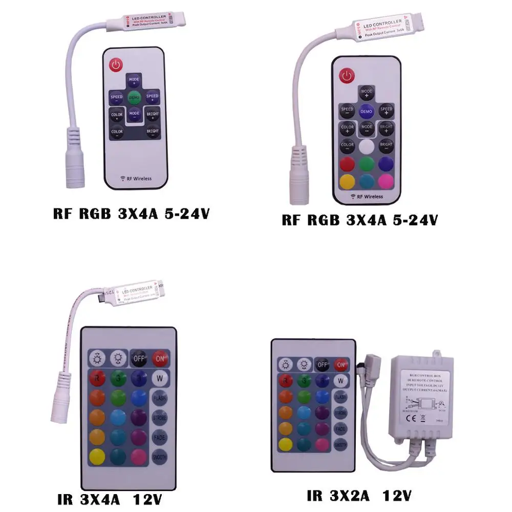 Пульт дистанционного управления 12 В 24 в 44 клавиши IR RF для SMD 3528 5050 RGB RGBW 6A 12A 24A