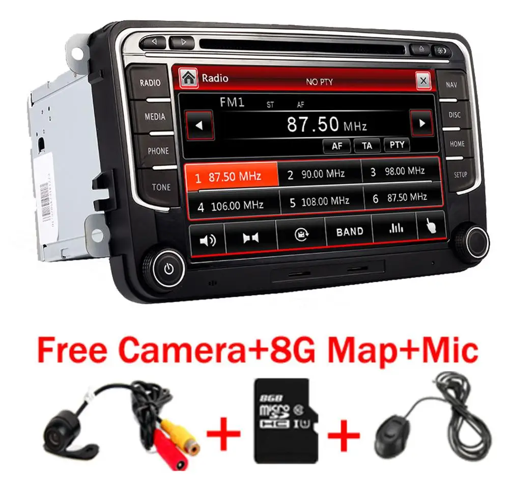 

Car Multimedia player 2 Din Car DVD for Volkswagen Golf Polo Passat b6 b7 Tiguan octavia bluetooth steering wheel radio gps