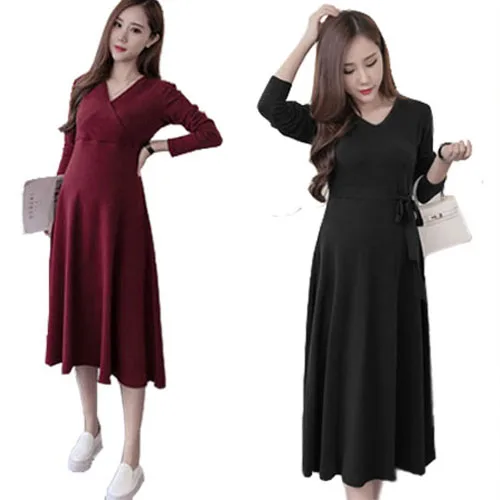 Новинка 2020 сексуальное платье с v-образным вырезом для беременных Элегантное