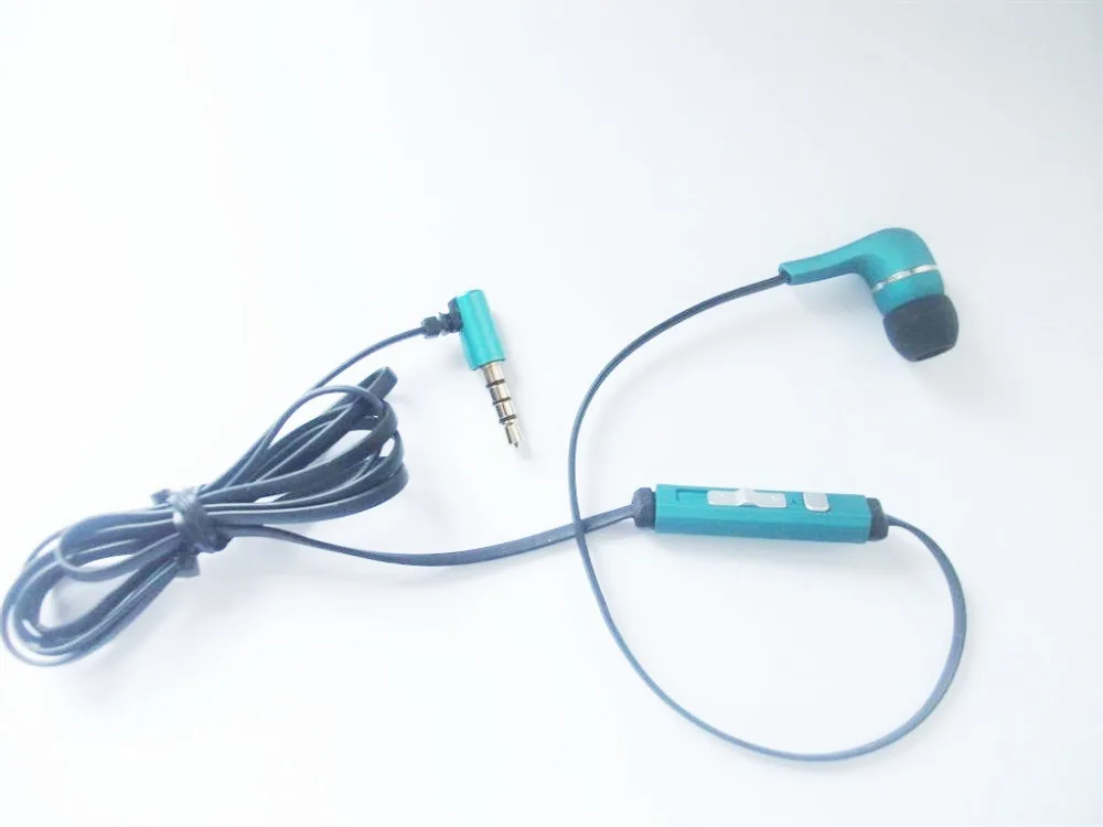 

Linhuipad 1-Bud Stereo metal earphone with microphone and volume control for all kinds of mobile phones 500pcs/lot