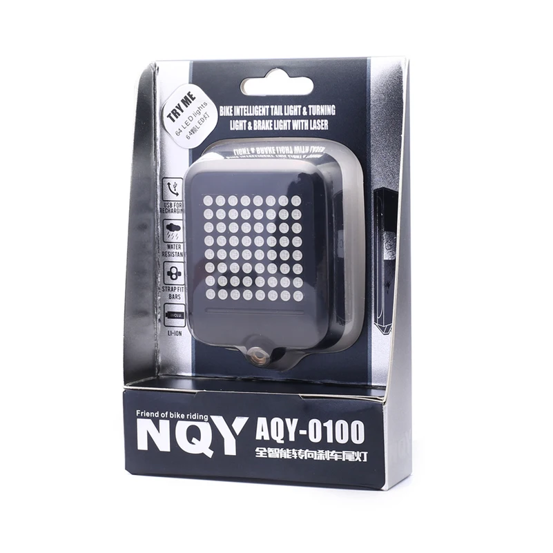 Фонарь задний велосипедный светодиодный с датчиком движения и сигналом|bike led