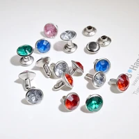 100 sets diamond rivets clasp 8mm tape rivets sided buttons diy accessories double sided rivet many colors mixed buckle