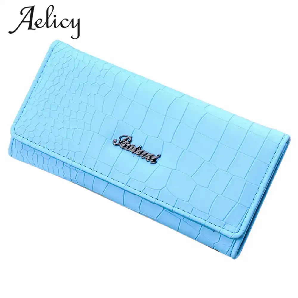 Aelicy, роскошный бренд, Женский кошелек с каменным узором, на молнии, длинный кожаный женский кошелек, сумочка-клатч для монет, Женский кошелек, высокая ВМЕСТИТЕЛЬНОСТЬ