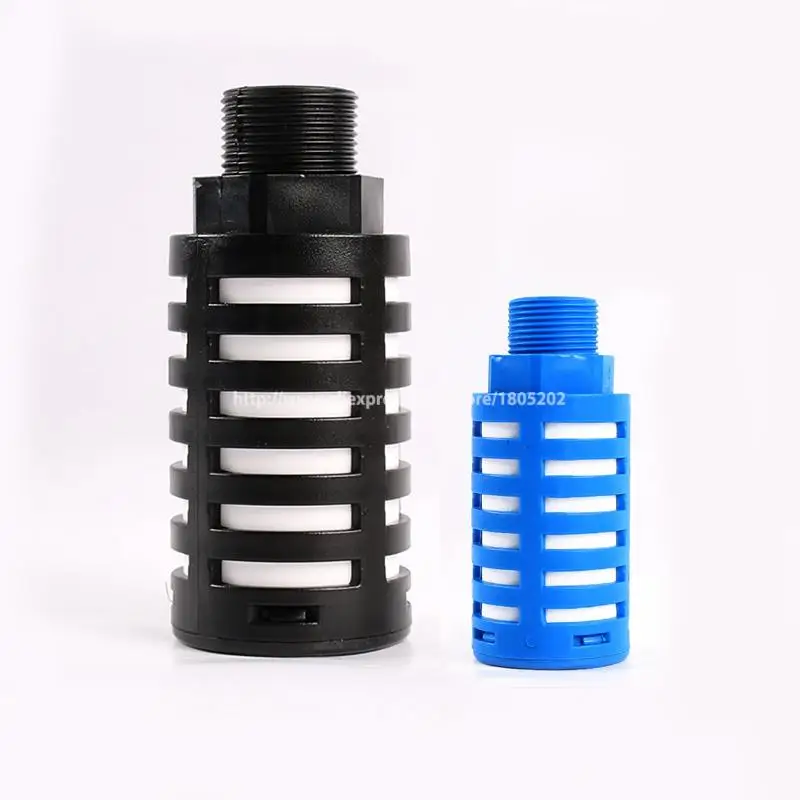 

10 pcs/ lot Thread 3/4" Pneumatic Muffler Plastic Mufflers Black and Blue PSL-06