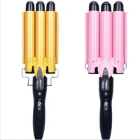 electric magic hair curling iron beachwave hairstyling spiral 3 rods culer waving wand fluffy curl machine styling salon wavy