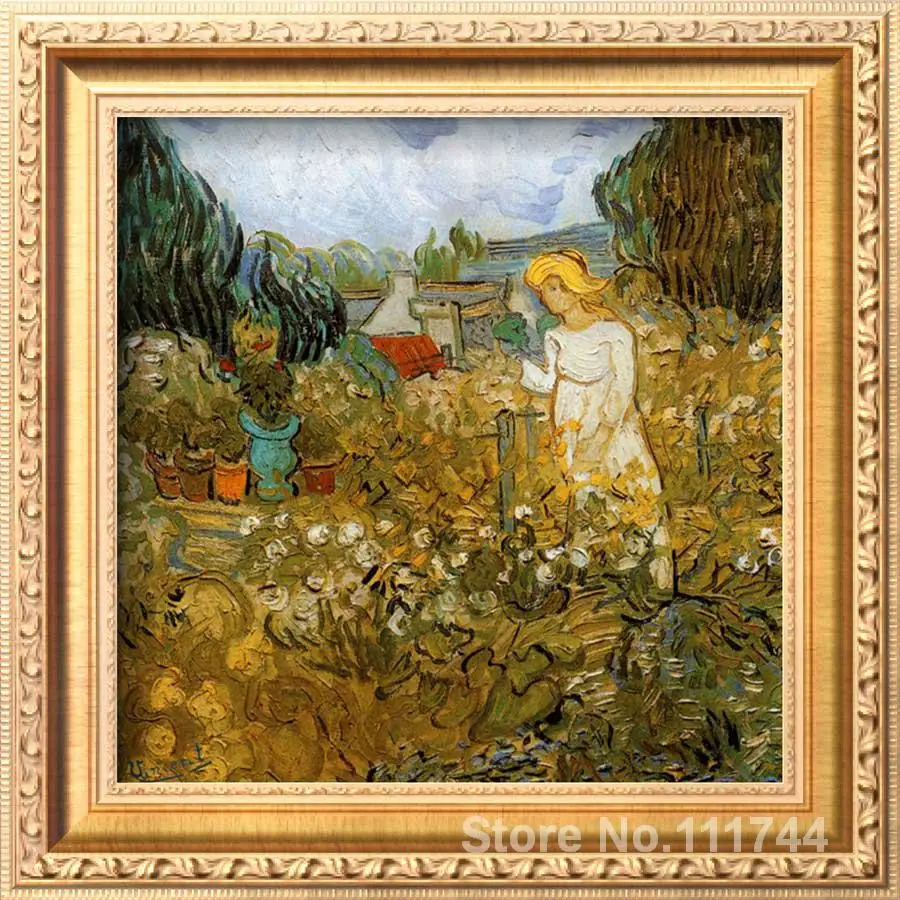 Современное искусство Marguerite Gachet Dans Son Jardin от Vincent Van Gogh картины для гостиной ручная