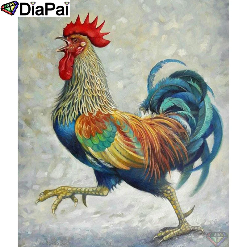 

DIAPAI 5D DIY Diamond Painting 100% Full Square/Round Drill "Animal chicken" Diamond Embroidery Cross Stitch 3D Decor A21768