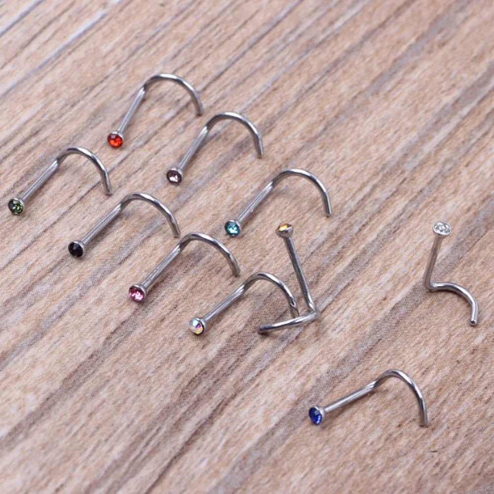 Пирсинг в стиле панк для носа 2 шт.|Украшения тела| |