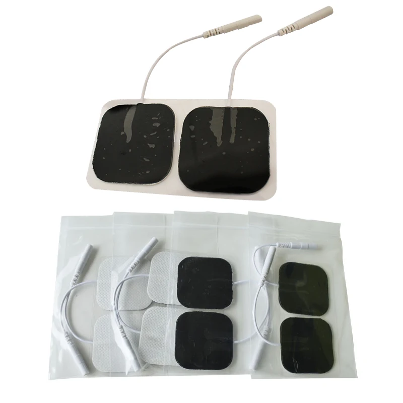 10pcs Electrodes Pads Digital Replacement for Tens Therapy Machine Massager with 2mm Plug 4X4cm |