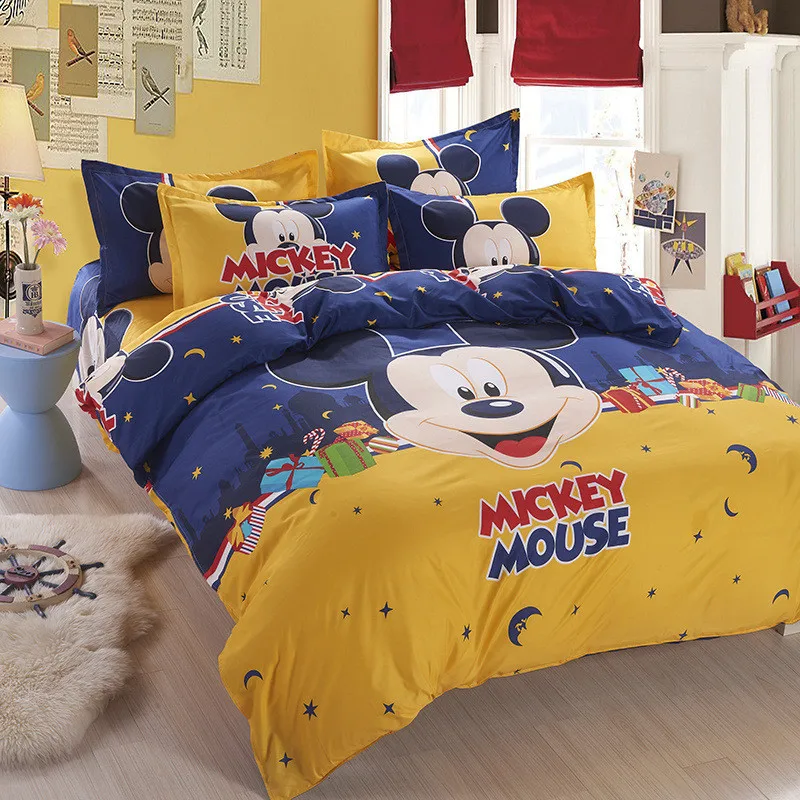 

Home textile Mickey mouse Bedding Set minnie mouse cartoon bed Children bedclothes cover children bed set sheet cot