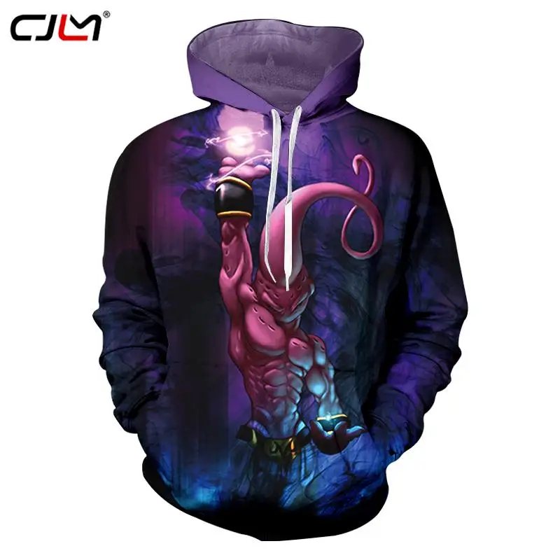 CJLM 3d Толстовка мужская забавная печать Dragon Ball Z толстовки худи в стиле аниме Homme