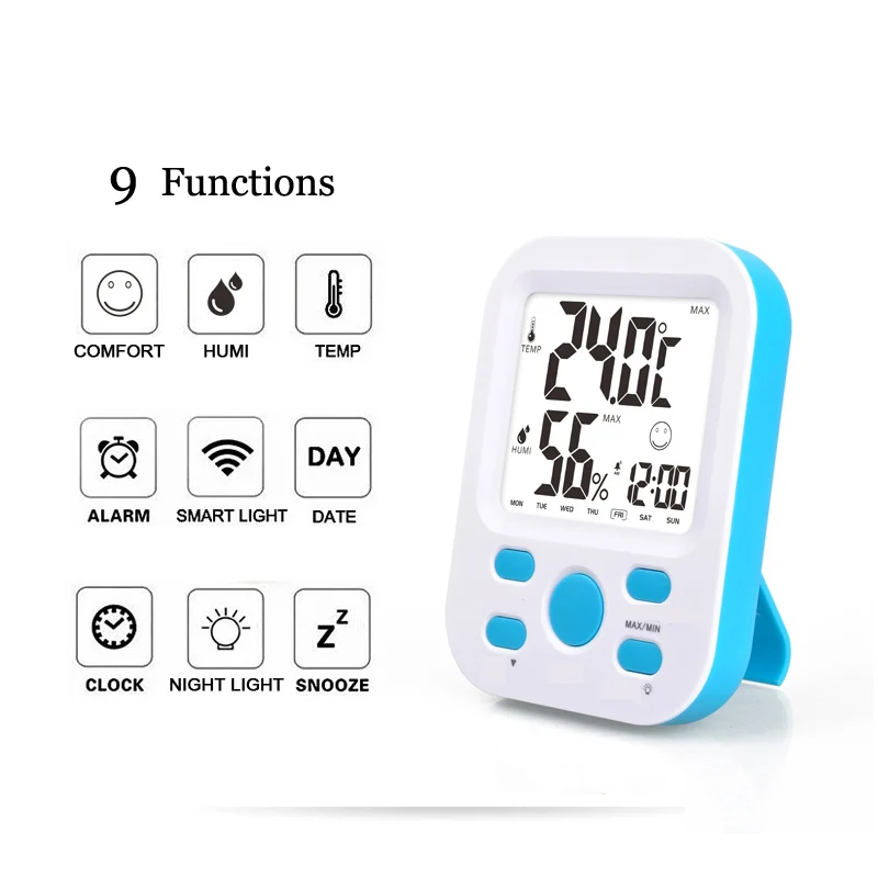 Светодиодный цифровой будильник электронные настольные часы прикроватные