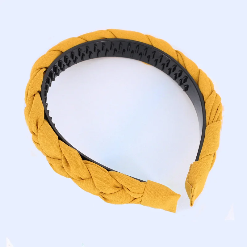 Fashion Bohemian Braid Headband with Teeth Wholesale Hair Accessories Korean Fabric Twists Hairband Women and Girls Head Wear |