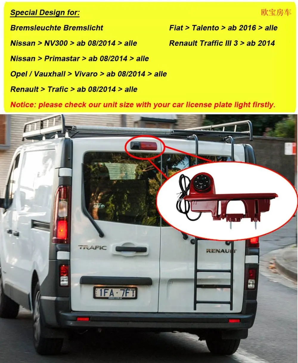 Автомобильная камера заднего вида для Bremsleuchte bremsliзаписи Nissan NV300 Primastar Opel Vauxhall Vivaro