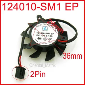 Бесплатная доставка 124010-SM1 EP DC12V 0.10A 2Pin 36 мм 26x26x26 мм для вентилятора охлаждения графическойвидеокарты DELL