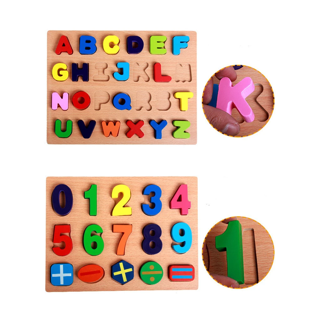 Uppercase Lowercase ABC раннего обучения игрушка Алфавит цифры головоломка дошкольного