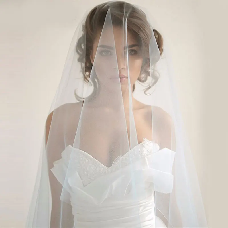 Высококачественная Однослойная свадебная фата для взрослых и женщин длиной 3