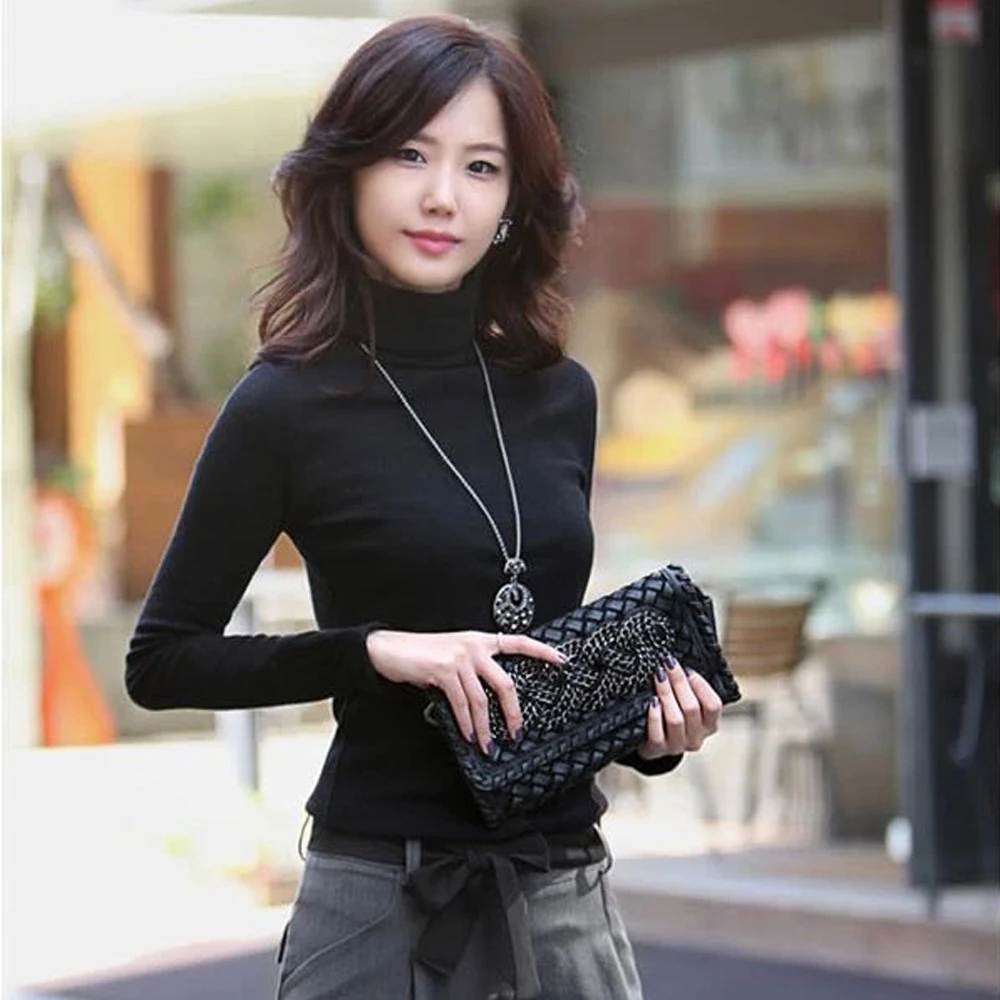 AVODOVAMA M 2018 Autumn Sweaters Women Long Sleeve Winter Solid Knitted Pullovers Fashion Casual Turtleneck Female Top Clothing | Женская
