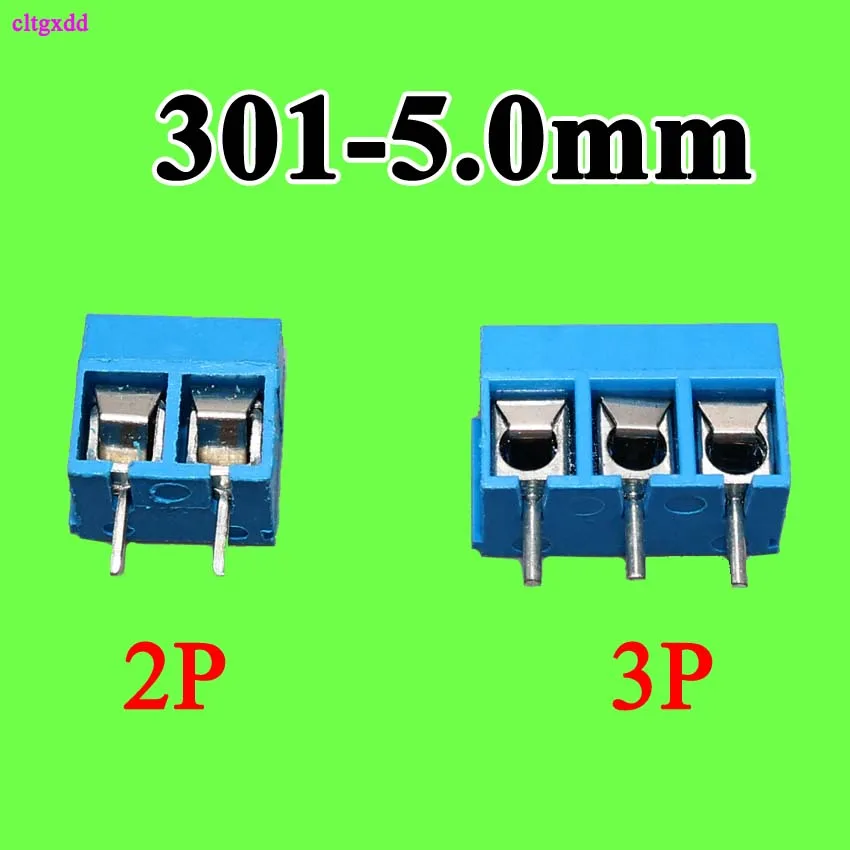 

cltgxdd 10pcs KF301 300 blue 2p 3p can be spliced 5.00 MM terminal PCB terminal terminal 15 a / 300 v