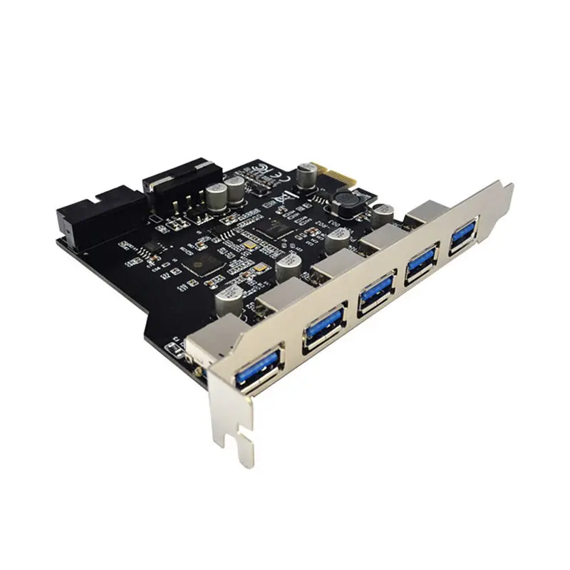 USB3.0 карта расширения 5 портов + 19Pin слот Компьютерные аксессуары для Winxp Vista XXM8 |