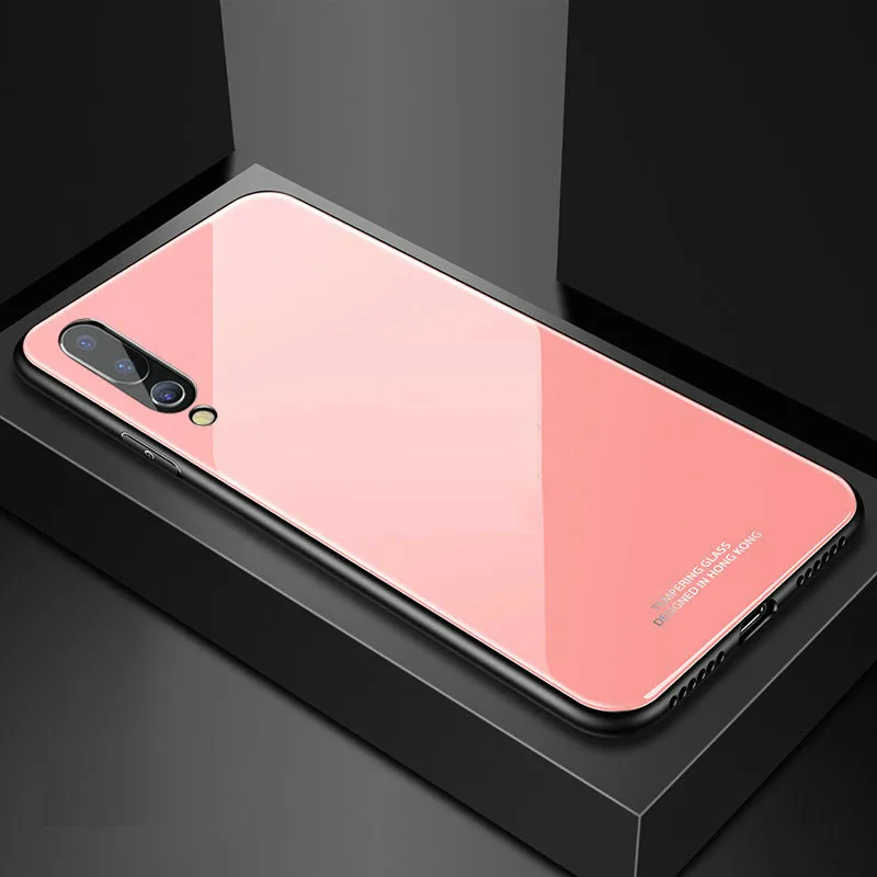 pink Роскошный зеркальный чехол SemgCeKen из твердого стекла для huawei p20 pro lite p20pro p20lite силиконовый 3d чехол для телефона - Цвет: pink