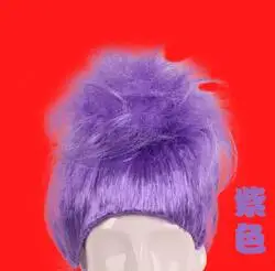 A Style Purple Парик для троллей для детей мульти костюм косплей вечерние принадлежности Детская шапка из волос парик новейший косплей парик Хэллоуин парики - Цвет: A Style Purple
