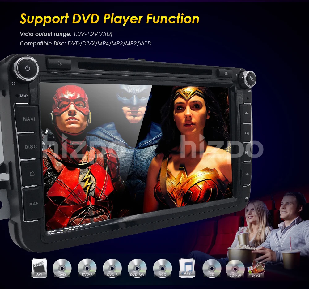 2 Din Android 8 0 автомобиль DVD стереосистема для skoda octavia superb 3 быстрое VW passat b6 b5 T5 Navi Гольф