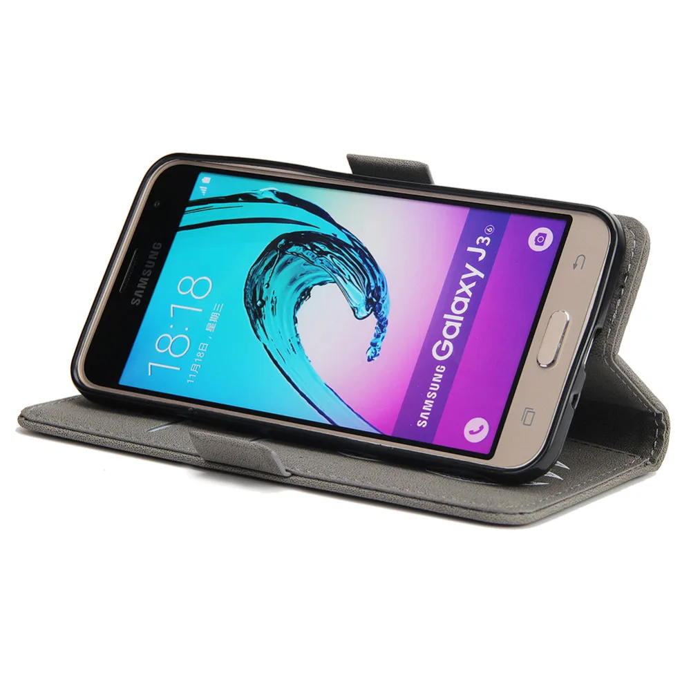 Кожаный бумажник чехол для Samsung Galaxy J310 телефона роскошный блеск кожи откидная