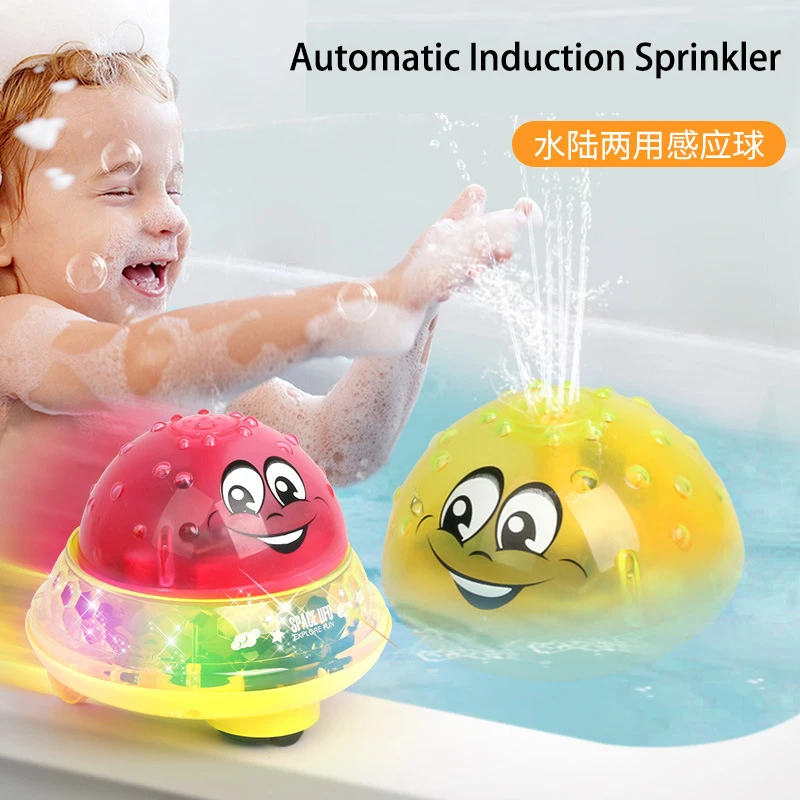 

Dropshipping Bath Toys Spray Water Light Rotate Shower Pool Kids Children Toddler Swimming Party Bathroom LED Light Toys