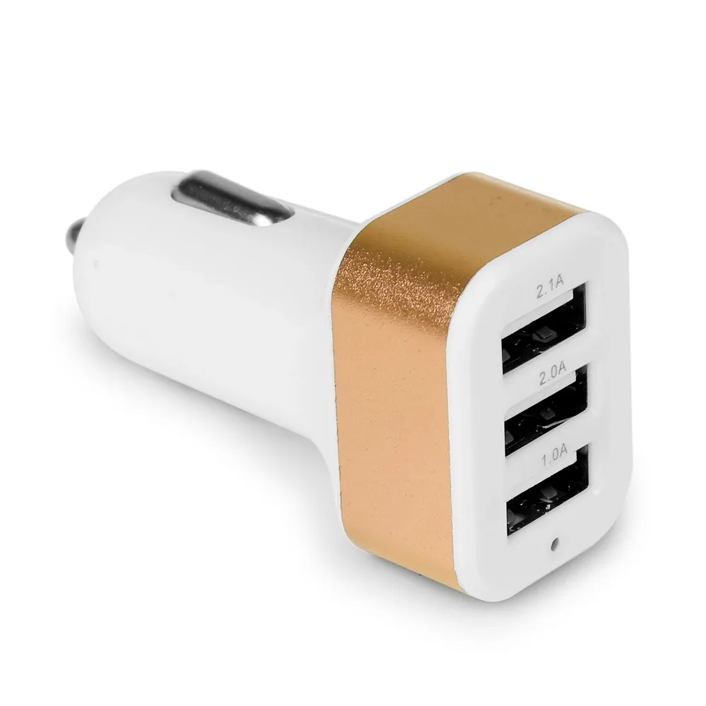Автомобильное зарядное устройство Powstro USB 3 порта адаптер для зарядки телефона 2 А
