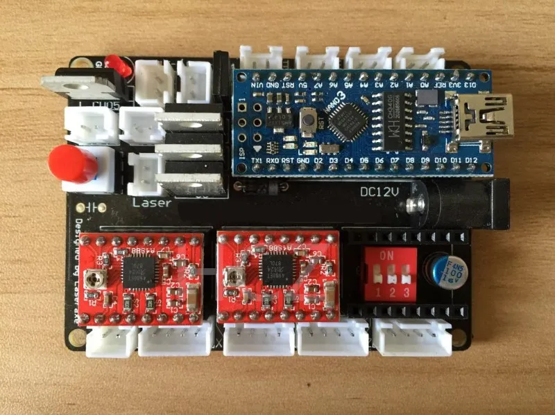 HCZ DIY настольная лазерная гравировальная машина маркировочная резная 3 оси микро