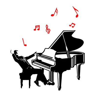 Акриловая настенная 3d наклейка пианино декоративное художественное украшение