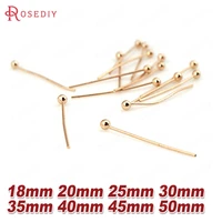 18mm 20mm 25mm 30mm 35mm 40mm 45mm 50mm 24k gold color brass ball pins connect beads pins high quality diy jewelry accessories