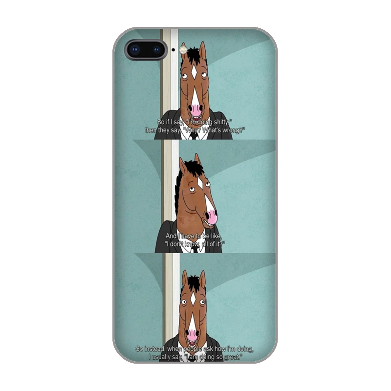 Anime BoJack Horseman funny Soft TPU Phone back Cover Case for iphone 4 5 5s se 6 6s 8 plus 7 Plus X XR XS MAX shell |