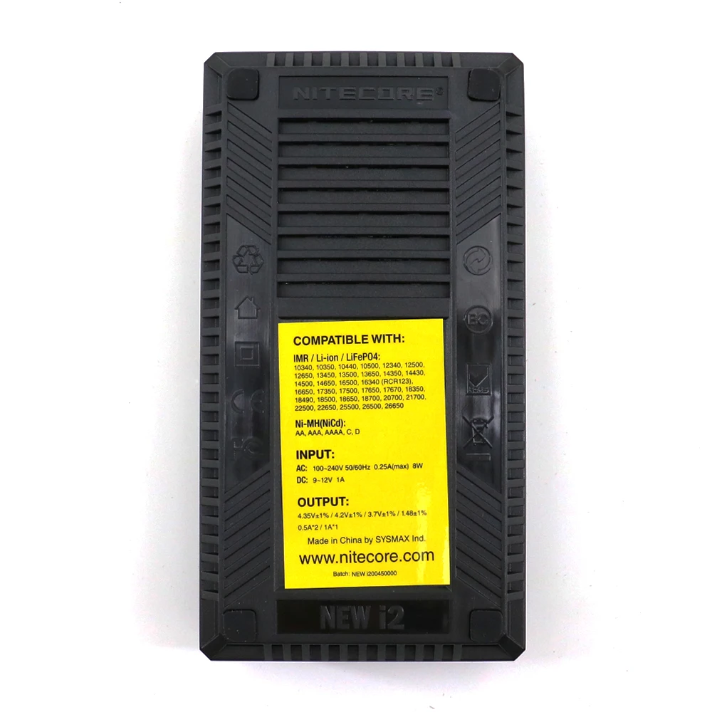 Бренд Nitecore i2 Intelli зарядное устройство i2 Nitecore зарядное устройство для 16340 CR123A 10440 AA AAA 14500 18650 26650,22650, 17670