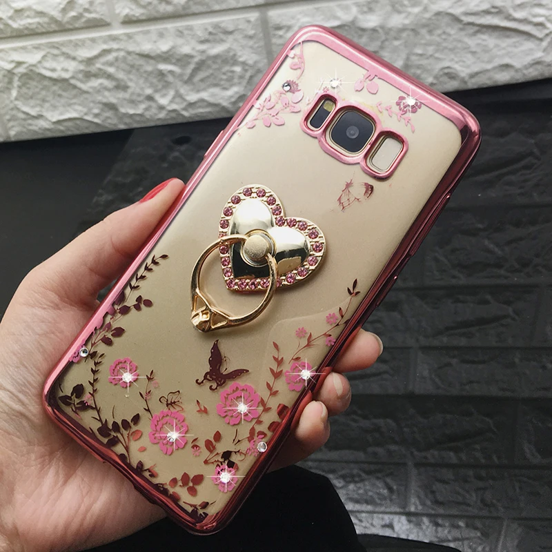 Новые роскошные KT кошка кольцо держатель телефона Чехлы для samsung S8 плюс S6 S7 край