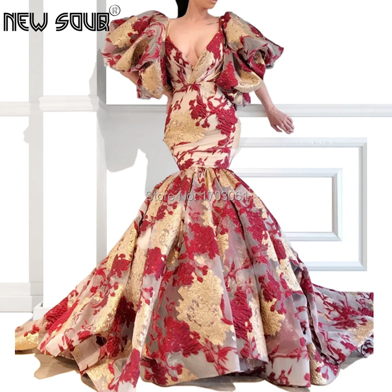 Мусульманское дубайское вечернее платье для свадьбы Robe De Soiree с кружевной аппликацией, длинное арабское платье для выпускного вечера, официальное платье с открытыми плечами - Цвет: Picture Color