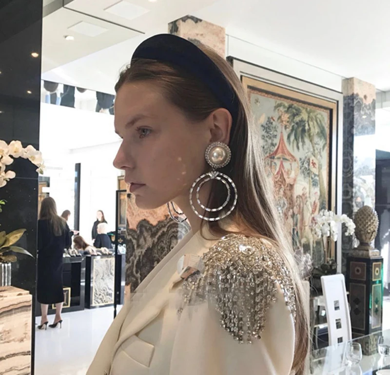 2019 модные роскошные брендовые новые хрустальные преувеличенные серьги женские