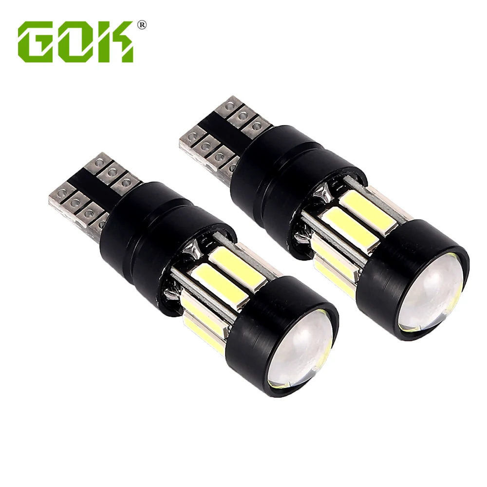 10 шт. Автомобильные светодиодные лампы T10 Canbus 194 168 LED W5W t10 10SMD 7020|Сигнальная лампа| |