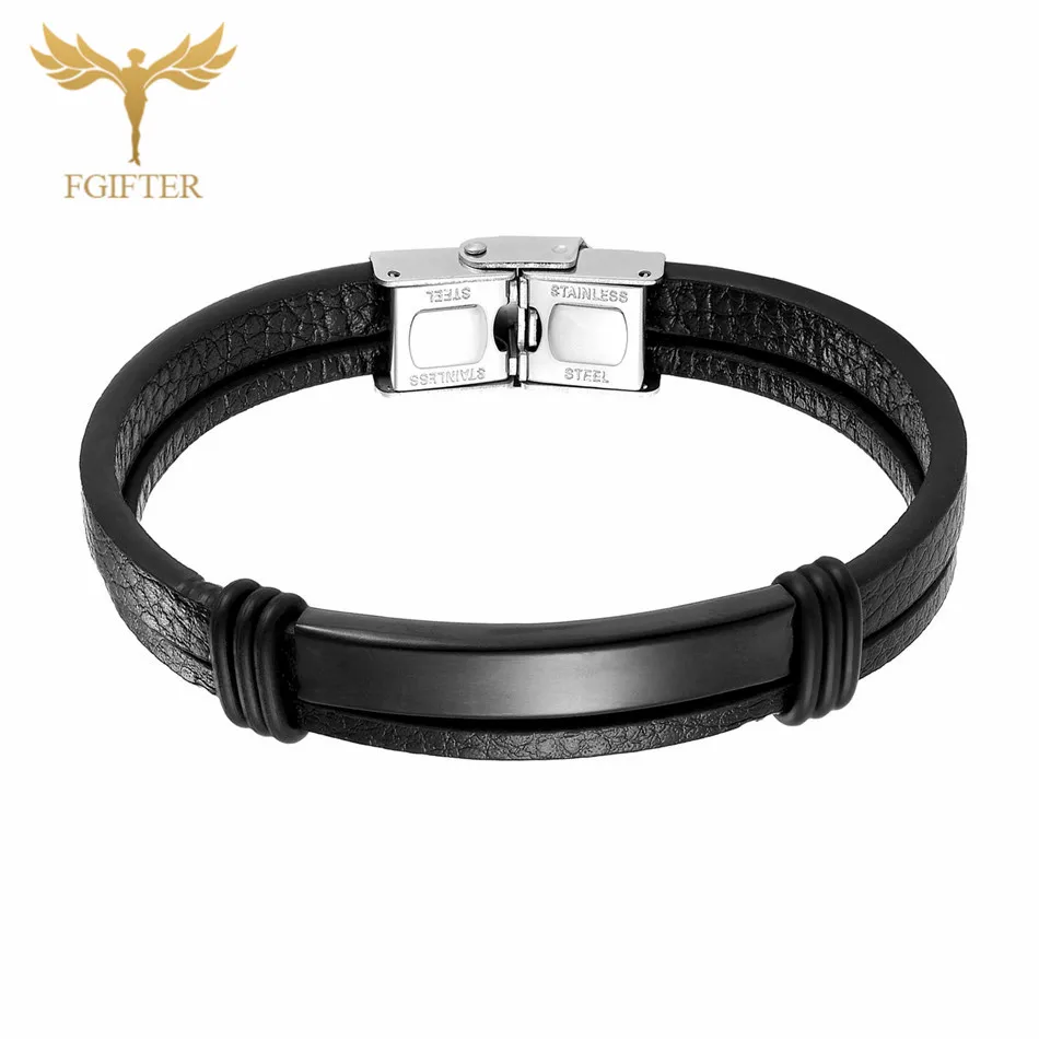 Man Bracelet Трендовые мужские кожаные браслеты, мужские аксессуары, ювелирный черный кожаный браслет, мужские браслеты на руку - Окраска металла: Man Bracelet