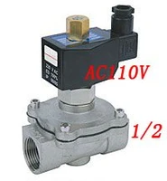 free shipping 5pcslot 12 normally open oil acid solenoid valve viton stainless steel ac110v