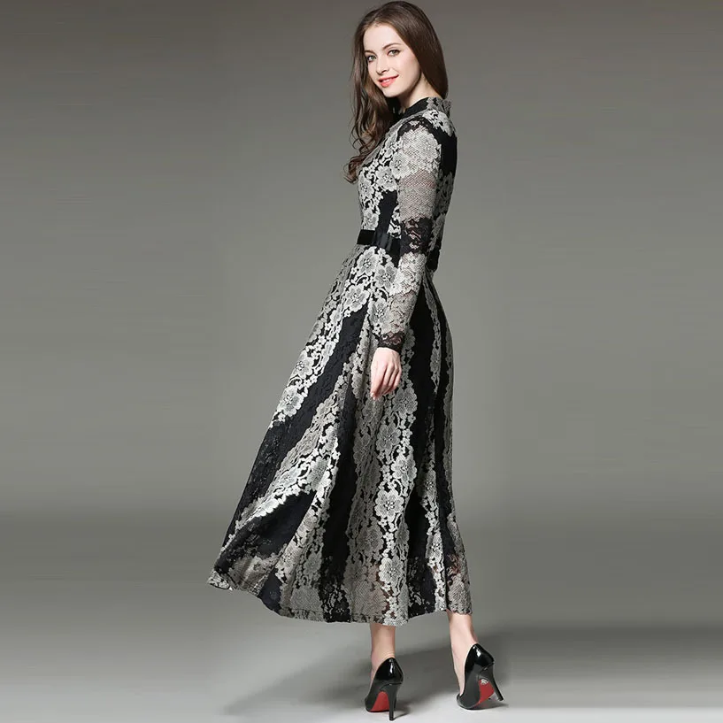 Летние женщины dress 2017 office кружева V воротник с длинными рукавами slim female | Женская