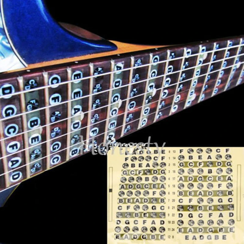 Этикетки для нот гитар Fret Scale Mark гитарные грифы наклейки обучения музыкальному