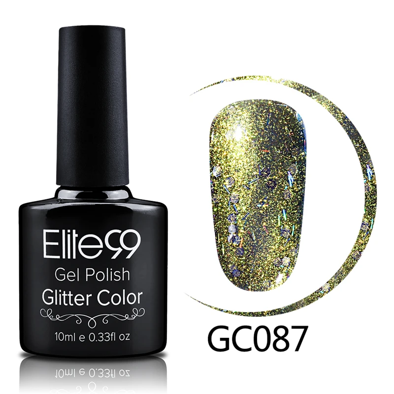 Elite99 10mlBling Блестящий Гель-лак для ногтей легкий замачиваемый Алмазный Гель-лак для ногтей отверждение Светодиодная лампа машина длительный лак для ногтей - Цвет: R-GC087