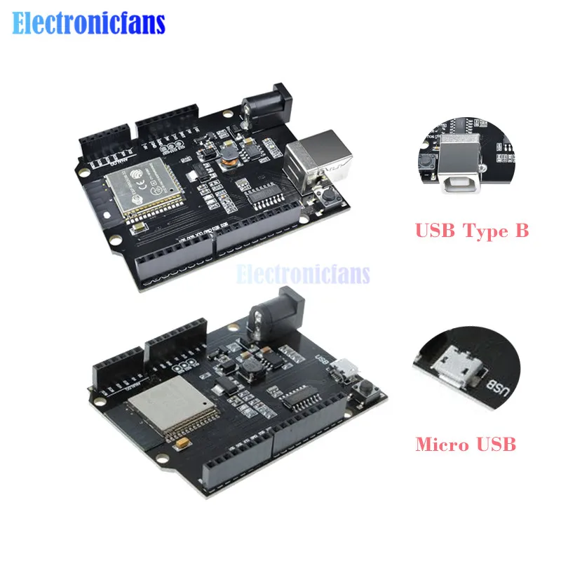 Для WeMos Mini D1 TTGO ESP32 WiFi Bluetooth 4 Мб Flash CH340 R32 макетная плата USB Type B / Micro порт для Arduino |
