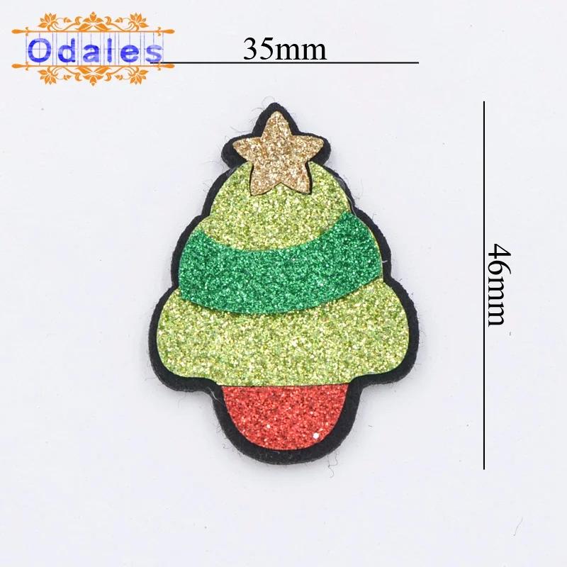 Christmas Tree 24 шт Санта Клаус трость Рождественская елка/шляпа/Колокольчик/лося/чулок/Подарочная коробка Рождественские повязки на голову орнамент патчи рождественские вечерние реквизит декор - Цвет: Christmas Tree