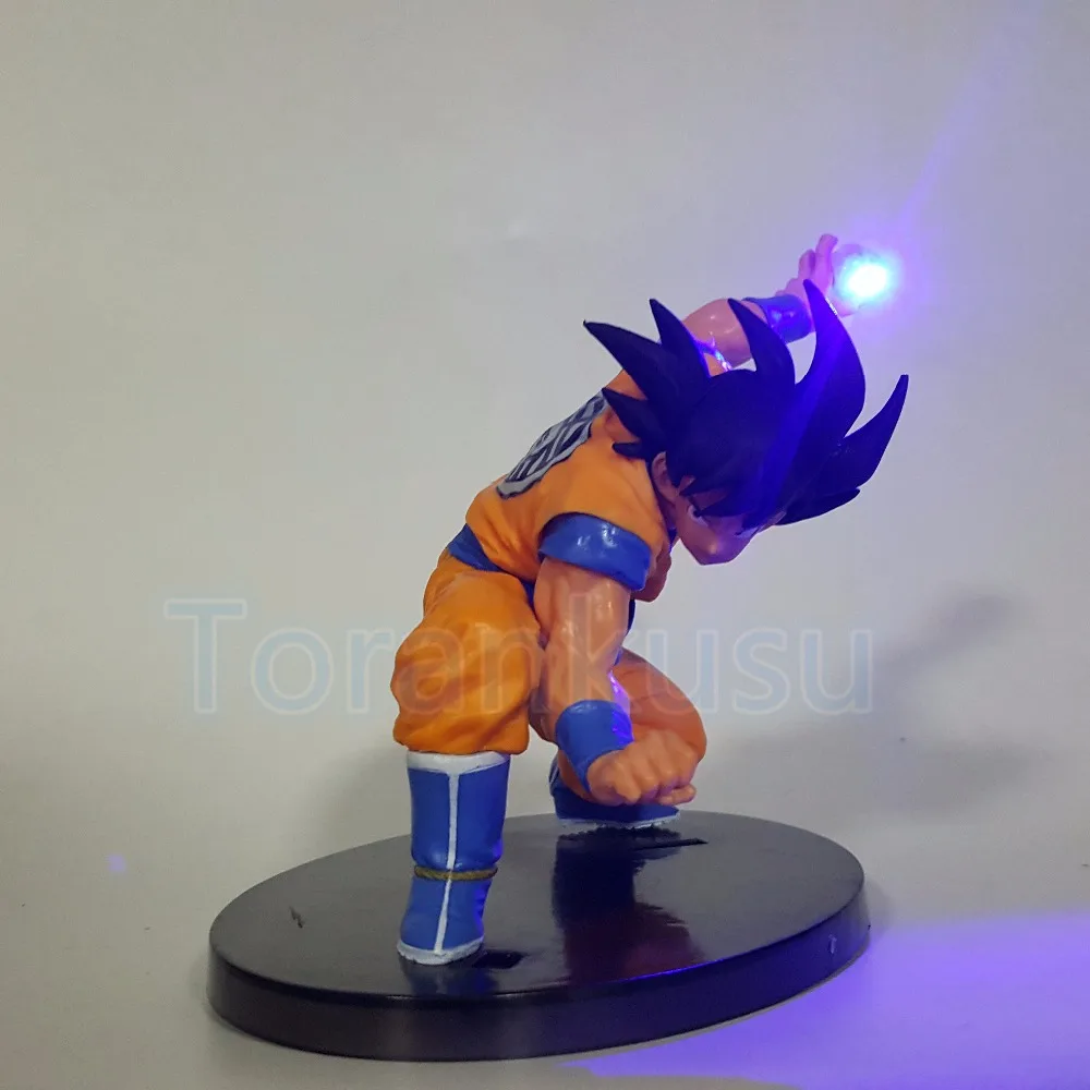 Dragon Ball Z экшн фигурка Сон Гоку Kamehameha светодиодная игрушка DIY дисплей Esferas Del Goku SC DBZ +